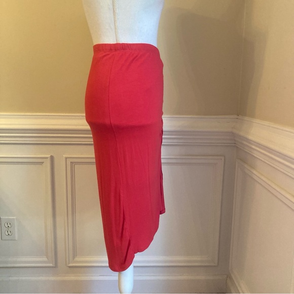 VELVET TORCH Red Lightweight Knit Bodycon Pencil Skirt - Picture 2 of 7